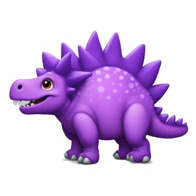 Cute purple stegosaurus  sticker