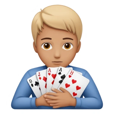 poker face emoji with a blank expression, offering a warm hug, soft colors sticker