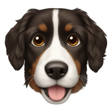 dark fur with brown white dog sticker