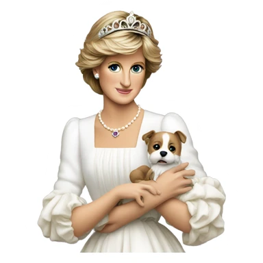 Princess Diana holding a swird sticker