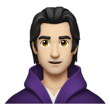 vampire purple eyes short dark hair robe handsome sticker