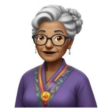 western astologer old lady sticker