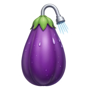 An eggplant in the shower sticker