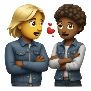 
couple in love in a quarrel sticker