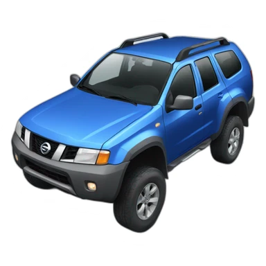 blue nissan terrano 4x4 truck sticker