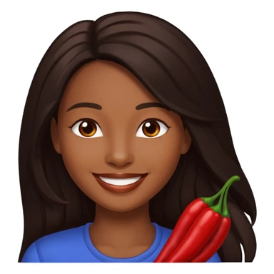 Rozonda Chilli Thomas with dark brown long hair sticker