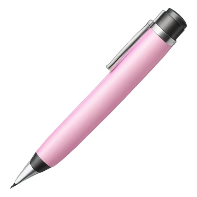 A pastel pink pen with ink sticker