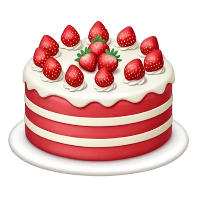 Yummy strawberry cake sticker