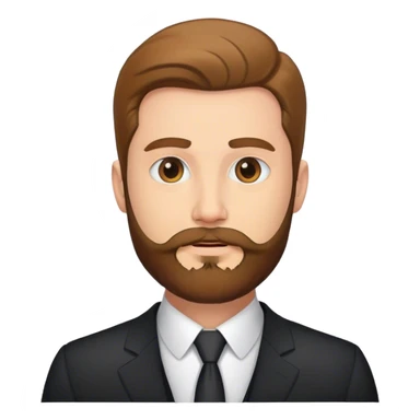 Realistic evil JD Vance with a beard and a suit sticker