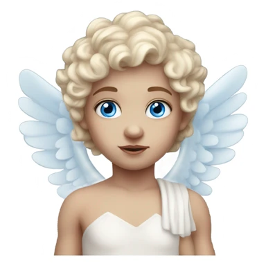 Realistic Pale cute cupid blue eyes sticker