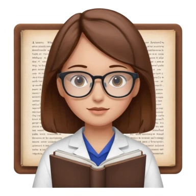 person studying a pathology textbook sticker