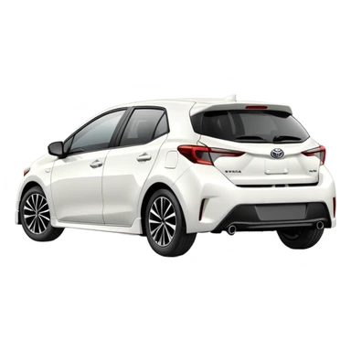 white Toyota Corolla 2016 hatchback sticker