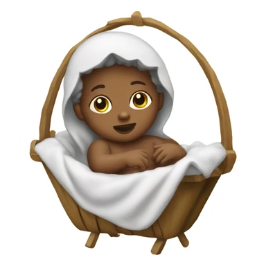 Baby Jesus in a manger sticker