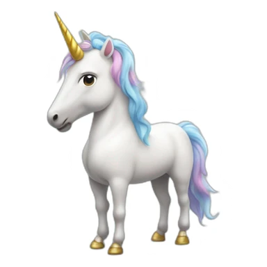 A unicorn standing on its two hind legs sticker
