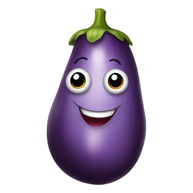 Happy eggplant sticker