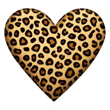 Heart with leopard print sticker
