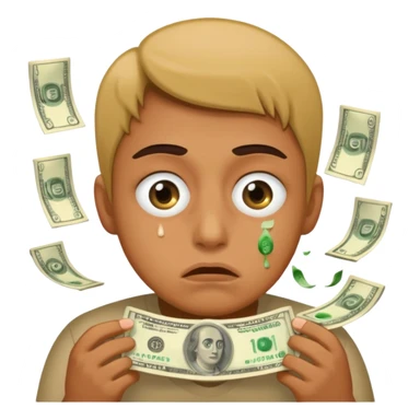 money eyes vomiting sticker