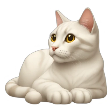 a cat in waiting pose sticker