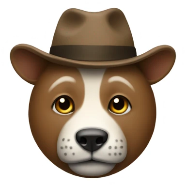 an animal with a hat written B sticker