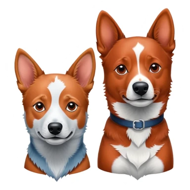 Red heeler and blue heeler sticker