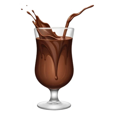 glass of chocolate water sticker