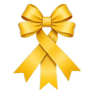 Apple-style emoji, minimal shading, simple gradients.
Keep the original emoji style and shape exactly the same.
Change the ribbon color to a vivid yellow.
Flat emoji style, clean vector look, no extra elements, no text, transparent background. sticker