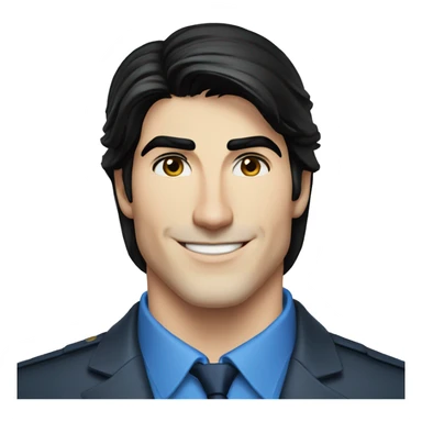 Brandon Routh. Blue eyes. Smiling sticker