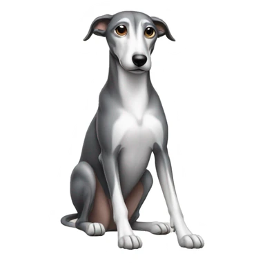 greyhound in seated position sticker