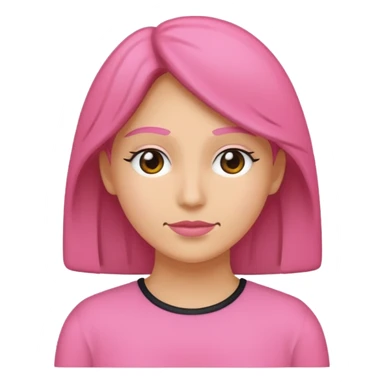 icono silueta de mujer rosa sin rostro sticker