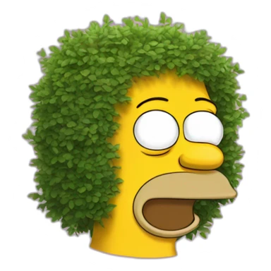 homer simpson in hedge sticker