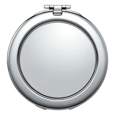 small round compact mirror sticker