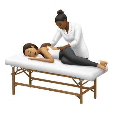Woman having massage sticker