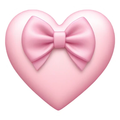 light pink heart with a bow sticker