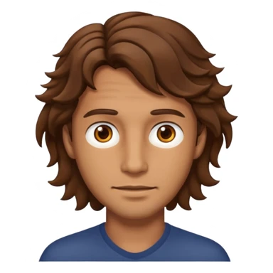Man with tan skin and  brown eyes and  brown wavy hair sticker