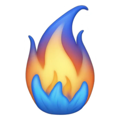 Blue spread flame sticker