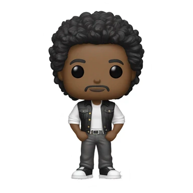 Un chico con cabello con corte Mullet,de tez blanca y ropa estilo old money en estilo funko pop sticker