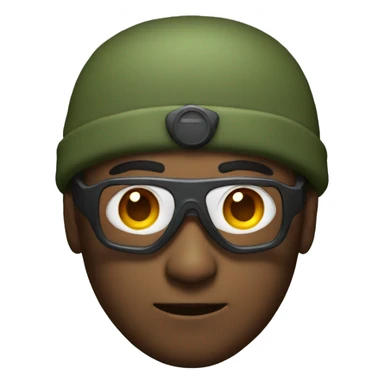 man with beanie and night-vision goggle sticker