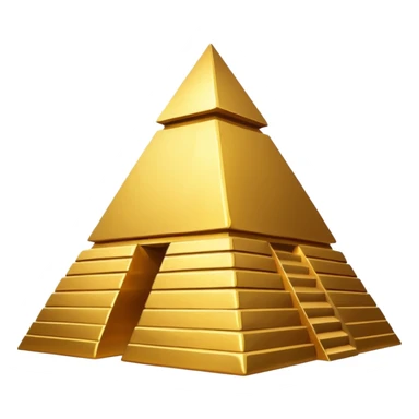 Gold big shiny giant ancient Egyptian pyramid  sticker