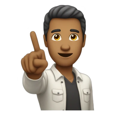 „What she said“ - pointing finger gesture fair skin man sticker