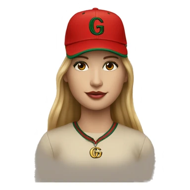 1 Gars avec une casquette gucci sur le côté sticker