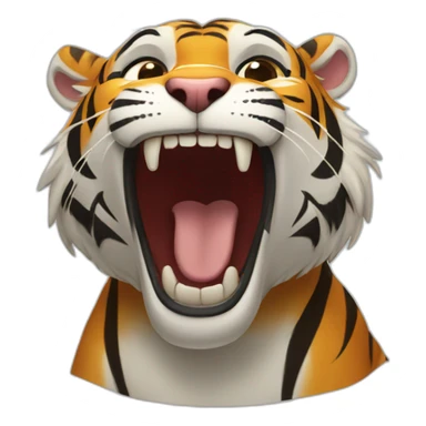 laughing tiger sticker
