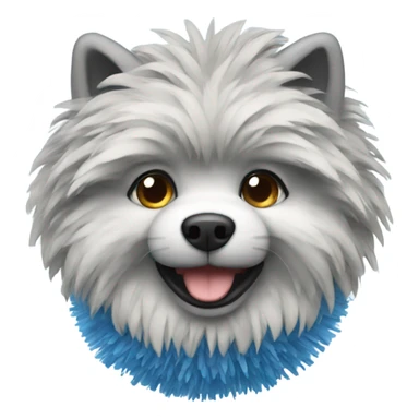 blue pompon sticker