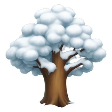Tree with snow sticker