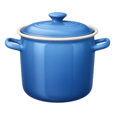 an empty blue kitchen pot sticker