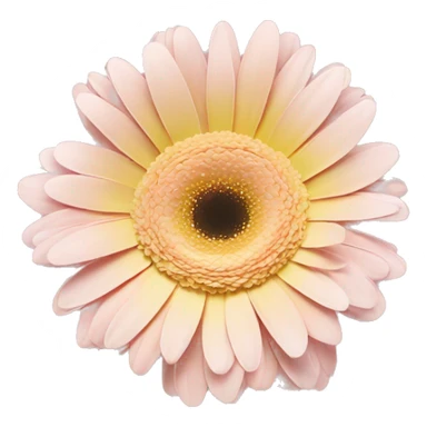 pale pink and pale yellow one flower gerbera sticker