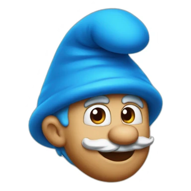 papa smurf in red hat sticker