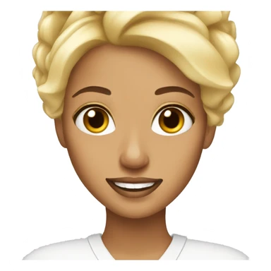 Blonde and tan nail tech sticker