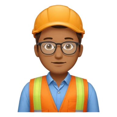 CAD technician in orange waistcoat  sticker