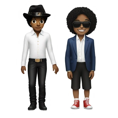 micheal Jackson and a kid sticker