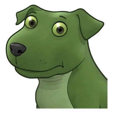 Dog looking away with eyes closed sticker